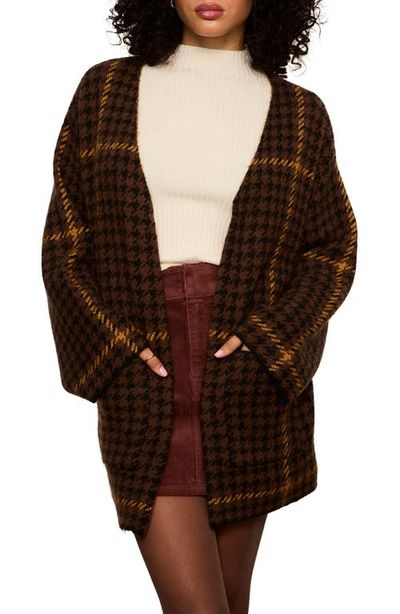 Sanctuary Sanctuary Houndstooth Plaid Jacquard Coatigan