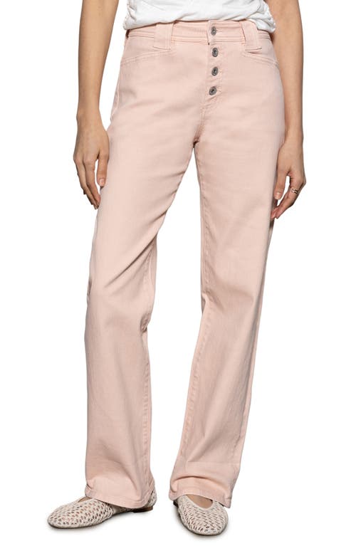Sanctuary Sanctuary Luna Button Fly High Waist Cuff Straight Leg Jeans