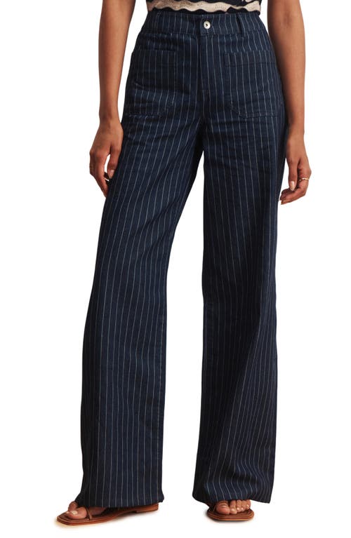 Sanctuary Sanctuary Marine Stripe Wide Leg Denim Pants