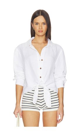 Sanctuary Sanctuary More Love Linen Tie Top