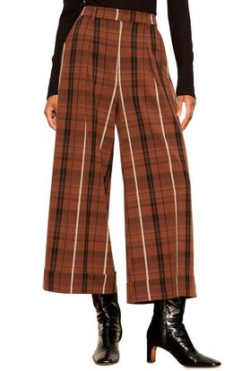 Sanctuary Sanctuary Terrace Plaid Crop Wide Leg Pants
