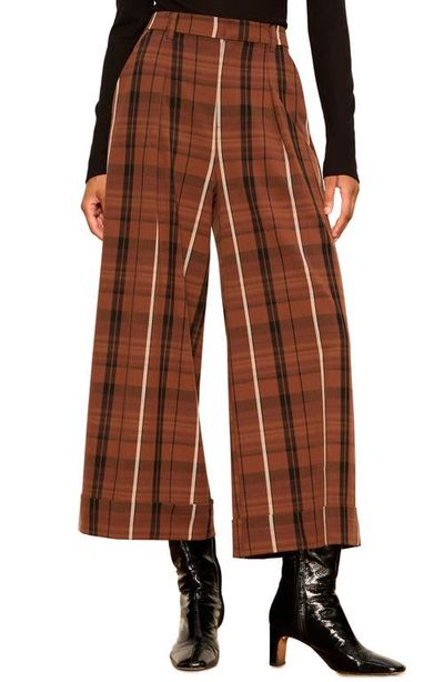 Sanctuary Sanctuary Terrace Plaid Crop Wide Leg Pants
