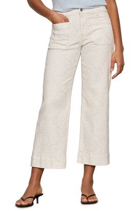 Sanctuary Sanctuary The Marine Embroidered Crop Wide Leg Jeans