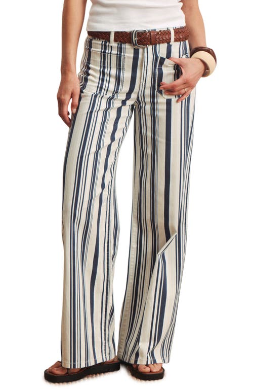 Sanctuary Sanctuary The Marine Stripe Patch Pocket Wide Leg Jeans
