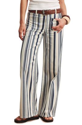 Sanctuary Sanctuary The Marine Stripe Patch Pocket Wide Leg Jeans