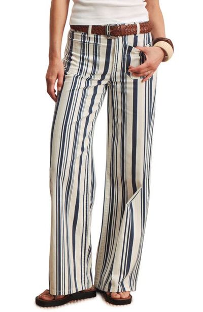 Sanctuary Sanctuary The Marine Stripe Patch Pocket Wide Leg Jeans