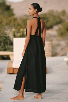 Sanctuary - V-Neck Twist Cotton Linen Maxi Dress Sanctuary - V-Neck Twist Cotton Linen Maxi Dress