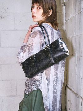 SAND MUSEUM ROVER SHOULDER BAG [Crack Black]