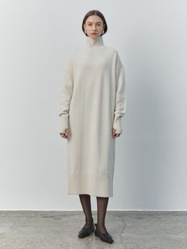 SANDBEIGE Merino Wool Cashmere Blend Knit Dress