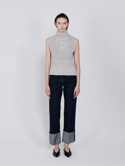 SANDBEIGE Wool Blend Turtleneck Vest