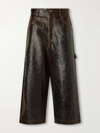 SANDERLAK Leather wide-leg pants