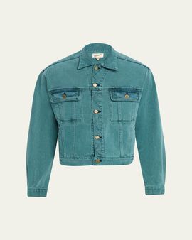 Sanderlak Men's Cropped Washed Denim Jacket