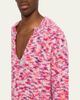 Sanderlak Men's Melange Split Open-Crewneck Sweater - 5