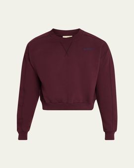 Sanderlak Men's Terry Cotton Jersey Crewneck Sweatshirt