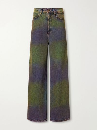 SANDERLAK Ombré mid-rise wide-leg jeans