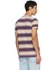 Sanderlak Sanderlak Beige Striped Contrast Rib T-shirt - 3