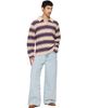 Sanderlak Sanderlak Beige Striped Jersey Polo - 4