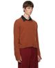 Sanderlak Sanderlak Brown Cropped Crew Sweater - 2