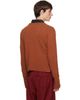 Sanderlak Sanderlak Brown Cropped Crew Sweater - 3