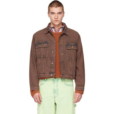 Sanderlak Sanderlak Brown Jean Denim Jacket