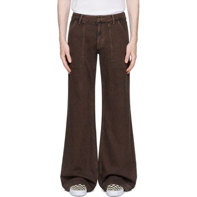 Sanderlak Sanderlak Brown Utility Flare Jean