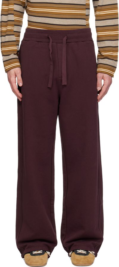 Sanderlak Sanderlak Burgundy Drawstring Sweatpants