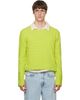 Sanderlak Sanderlak Green Cropped Crew Sweater - 1