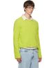 Sanderlak Sanderlak Green Cropped Crew Sweater - 2