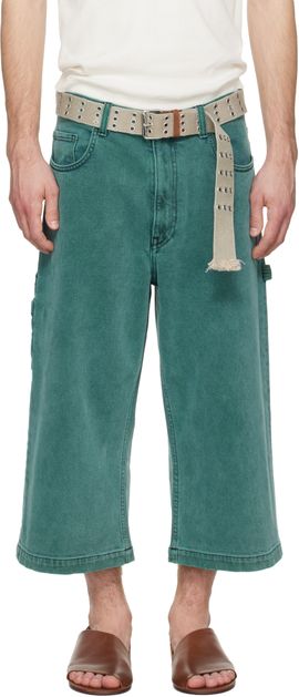 Sanderlak Sanderlak Green Wide Skater Jeans
