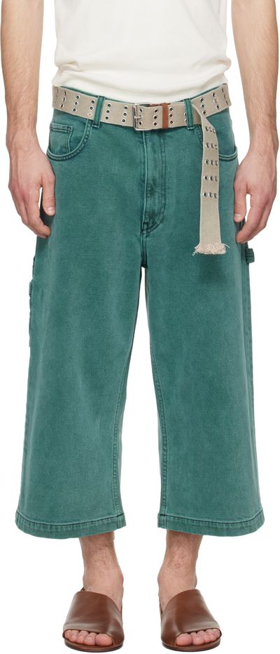 Sanderlak Sanderlak Green Wide Skater Jeans