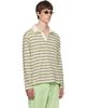Sanderlak Sanderlak Off-White & Green Striped Jersey Polo - 2