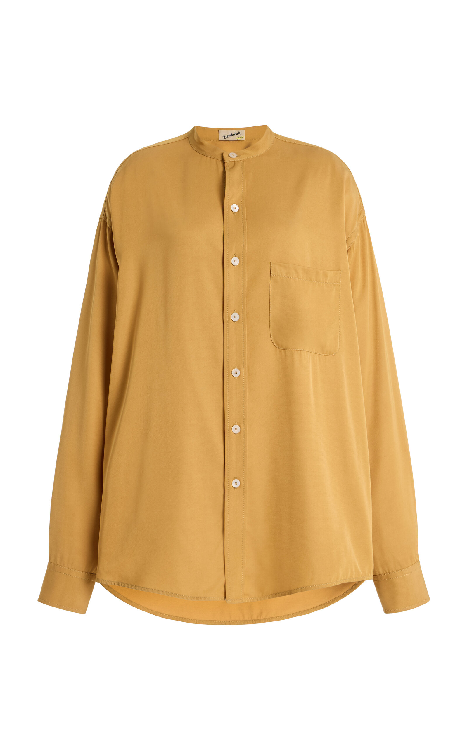Sanderlak Sanderlak Oversized Draped Viscose Poplin Shirt