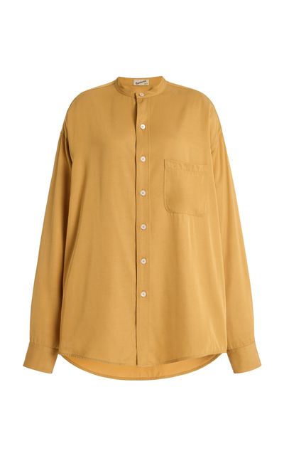 Sanderlak Sanderlak Oversized Draped Viscose Poplin Shirt