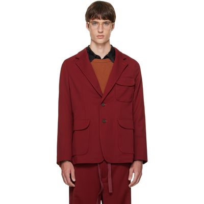 Sanderlak Sanderlak Red Flap Blazer