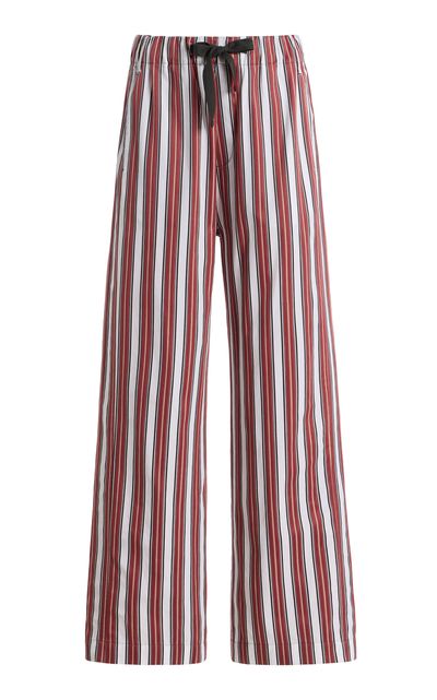 Sanderlak Sanderlak Striped Drawstring Cotton WideLeg Pants
