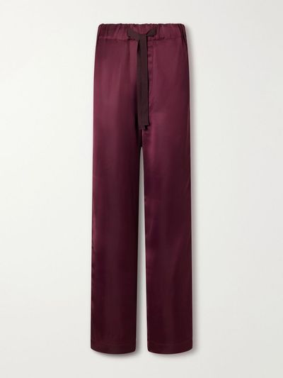 SANDERLAK Satin wide-leg pants