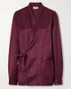 SANDERLAK Tie-detailed satin jacket - 1