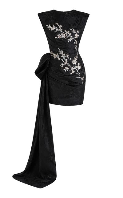 Sandra Mansour Sandra Mansour Blackout Silk Brocade Mini Dress