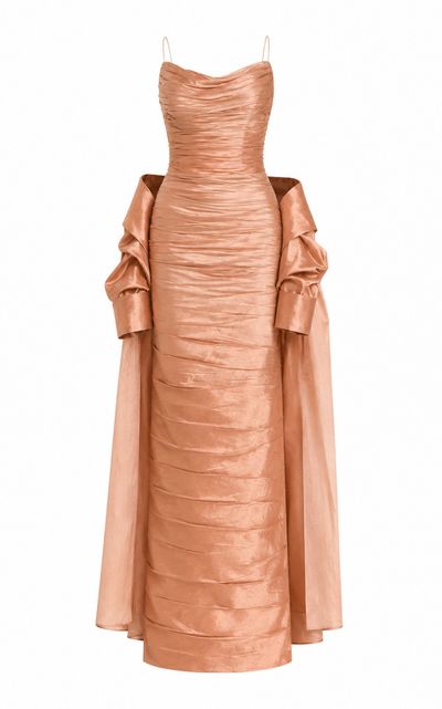 Sandra Mansour Sandra Mansour Undertow Draped Silk Maxi Dress