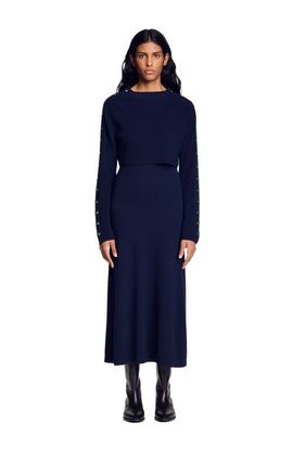 SANDRO SANDRO 2-in-1 knit maxi dress