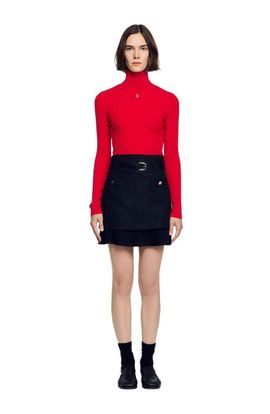 SANDRO SANDRO 2-in-1 Tweed Skirt