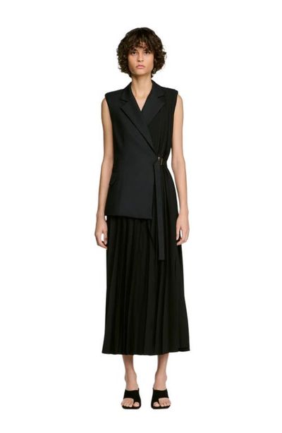 SANDRO SANDRO 2-in-1 Wraparound Maxi Dress