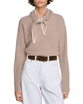 Sandro Sandro Amara Wool & Cashmere Bandana Sweater