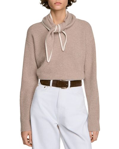 Sandro Sandro Amara Wool & Cashmere Bandana Sweater
