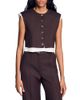 Sandro Sandro Andrews 2 in 1 Wool Blend Crop Top - 1