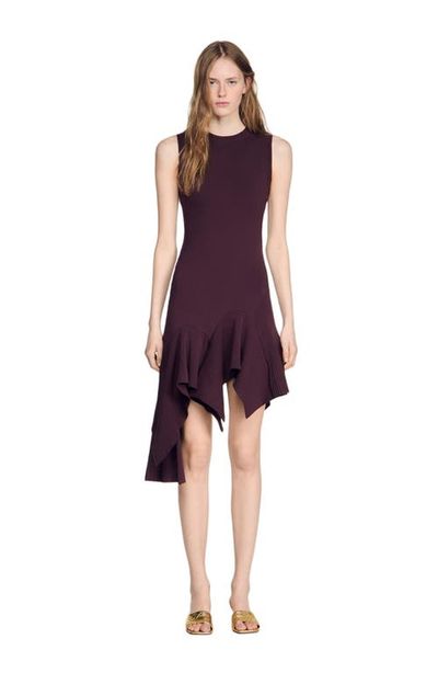 SANDRO SANDRO Asymmetric Knit Dress