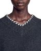 Sandro Sandro Augusta Wool Blend Whipstitch V Neck Sweater - 4