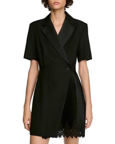 Sandro Sandro Baccarat Tailored Wrap Dress