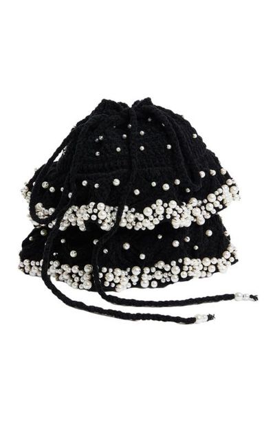 SANDRO SANDRO Beaded Knit Bag