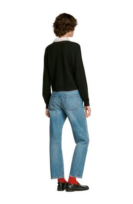SANDRO SANDRO Beaded Polo-neck Sweater